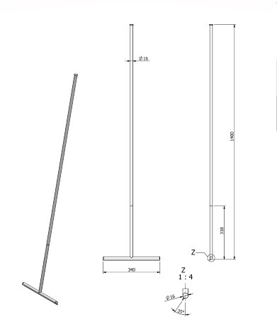 Водосгон LANGBERGER ACCESSORIES 75183 напольный цвет хром