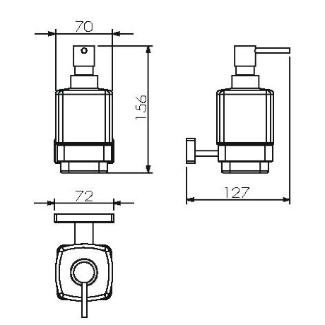 Дозатор LANGBERGER ALSTER 11921A подвесной цвет хром
