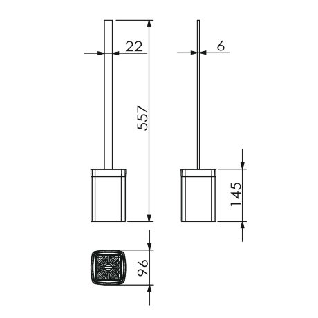 Ерш LANGBERGER VICO 11327A напольный без крышки цвет хром