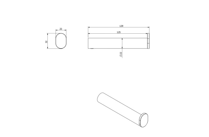 Держатель запасного рулона бумаги LANGBERGER 28048A-BP подвесной цвет черный матовый
