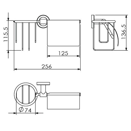 Бумагодержатель LANGBERGER BURANO 11041P подвесной цвет хром