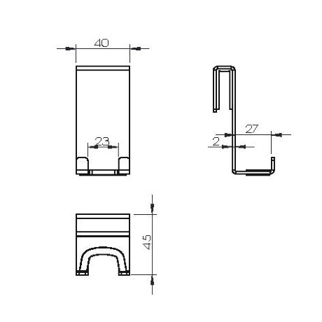 Крючок для водосгона LANGBERGER ACCESSORIES 71283-20-00 подвесной на ограждение цвет хром