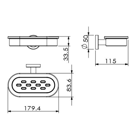 Мыльница LANGBERGER BURANO 11015C подвесная цвет хром