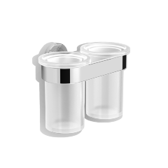 Стакан LANGBERGER BURANO 11019A подвесной двойной цвет хром