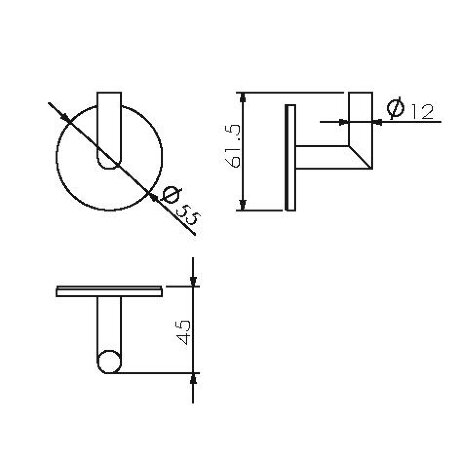 Крючок LANGBERGER MOLVENO 30831A подвесной цвет хром