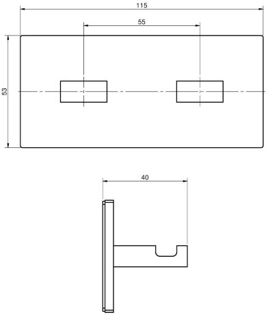 Крючок LANGBERGER MOLVENO 71132 подвесной цвет хром