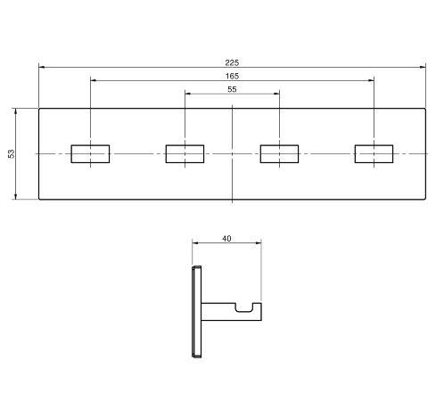 Крючок LANGBERGER MOLVENO 71134 подвесной цвет хром