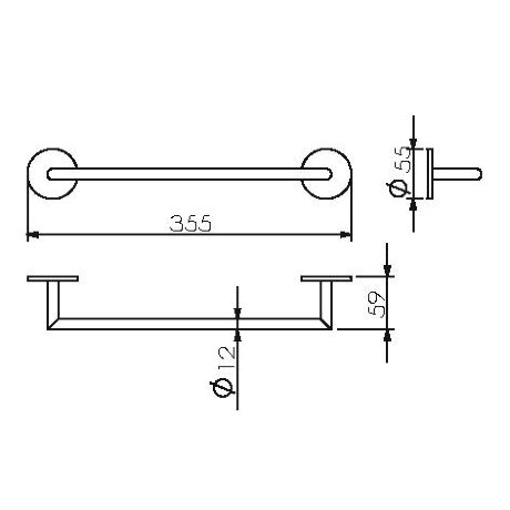 Полотенцедержатель LANGBERGER MOLVENO 30801C подвесной цвет хром