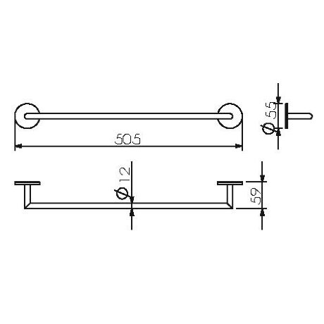 Полотенцедержатель LANGBERGER MOLVENO 30801D подвесной цвет хром