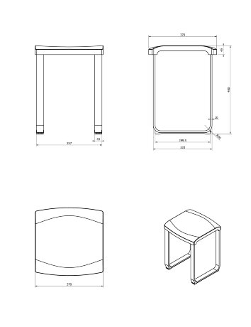 Табурет LANGBERGER ACCESSORIES 70193-AN напольный цвет черный алюминий
