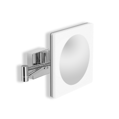 Зеркало LANGBERGER LEDRO 73485 подвесное поворотное трехкратное увеличение с подсветкой кабель в стене цвет хром