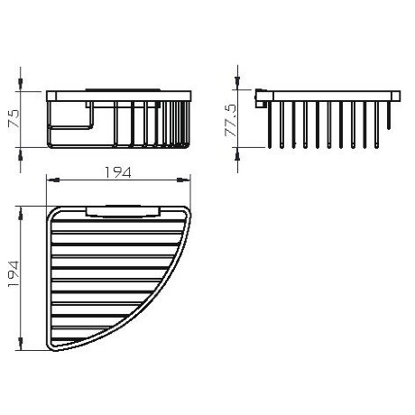 Душевая полка LANGBERGER ACCESSORIES 72660 подвесная цвет хром
