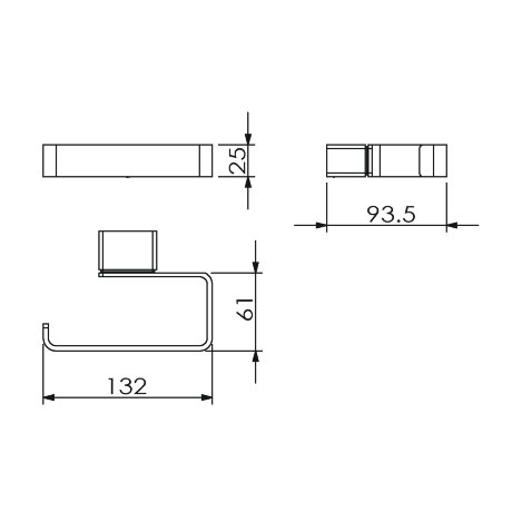 Бумагодержатель LANGBERGER VICO 11343A подвесной цвет хром