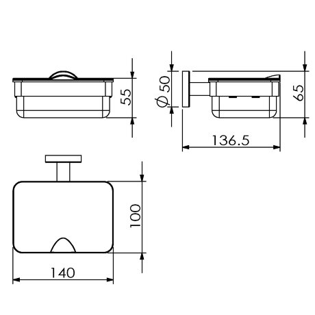 Контейнер LANGBERGER BURANO 11073A подвесной цвет хром