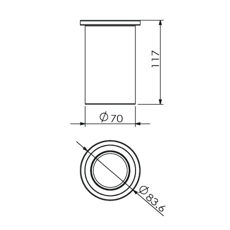 Стакан LANGBERGER LUGANO 23013A настольный цвет хром