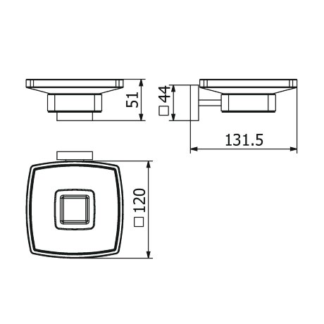 Мыльница LANGBERGER LEDRO 21815A подвесная цвет хром