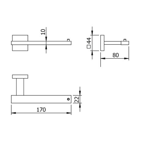 Бумагодержатель LANGBERGER LEDRO 21943A подвесной цвет хром
