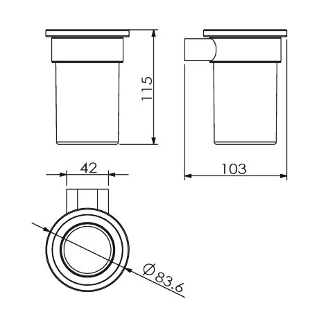 Стакан LANGBERGER LUGANO 24011A подвесной цвет хром