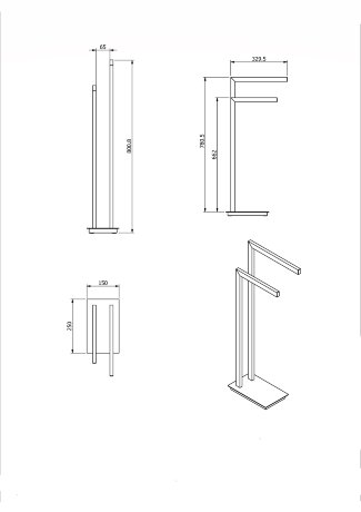 Стойка LANGBERGER VICO 70381 напольная цвет хром