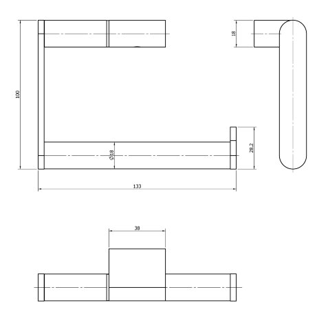 Бумагодержатель LANGBERGER ACCESSORIES 28043A подвесной цвет хром