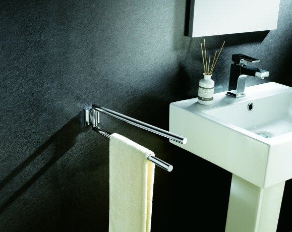 Полотенцедержатель LANGBERGER LEDRO 11808E подвесной поворотный цвет хром