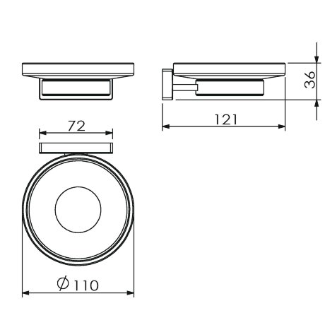 Мыльница LANGBERGER ALSTER 10915A подвесная цвет хром