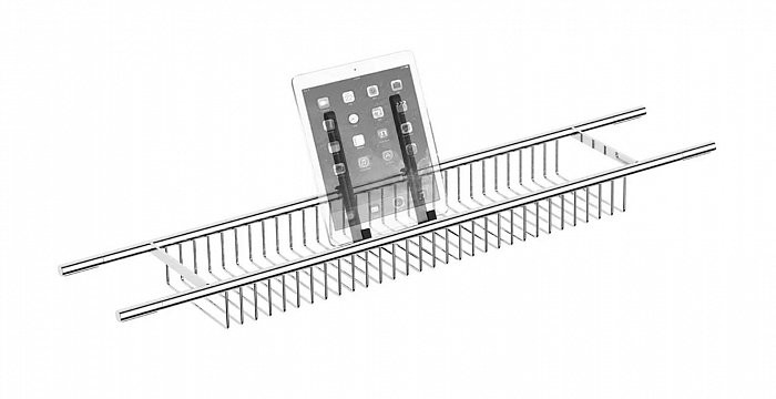 Полка для ванны LANGBERGER ACCESSORIES 79260 подвесная регулировка по ширине цвет хром
