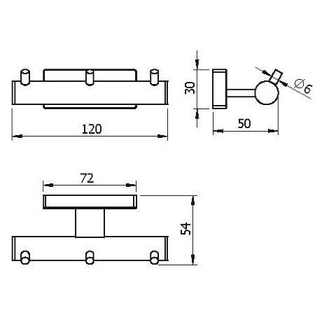 Крючок LANGBERGER ALSTER 10933B подвесной цвет хром