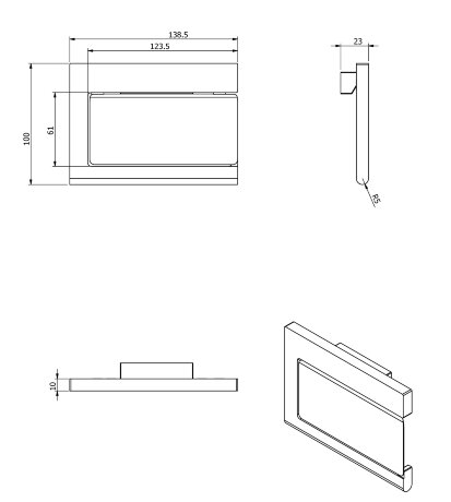 Бумагодержатель LANGBERGER VICO 38041A подвесной цвет хром