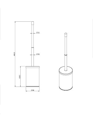 Ерш LANGBERGER ACCESSORIES 70171 напольный цвет хром